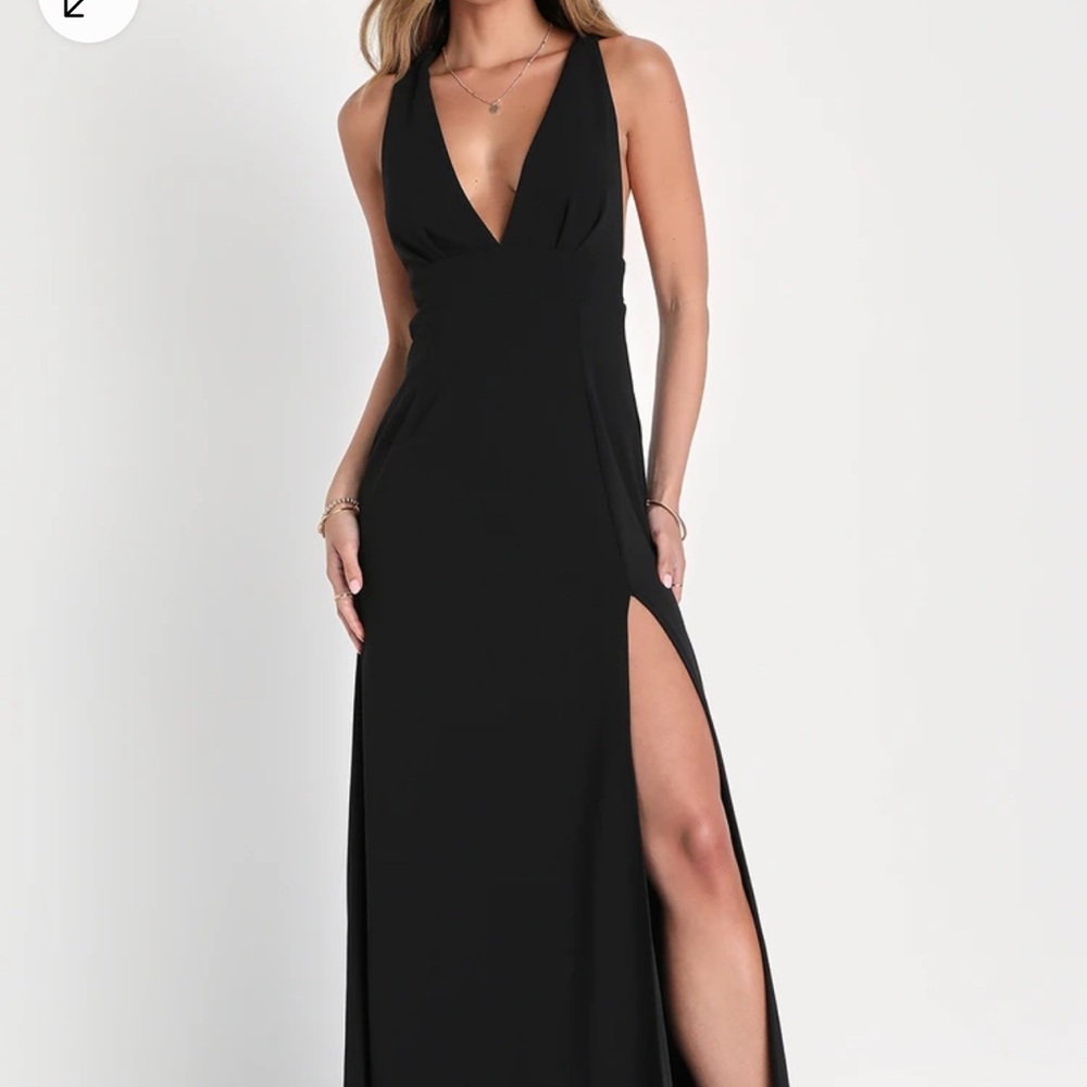 Lulus black floor length gown